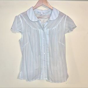 Banana Republic Short-Sleeve Lightweight Cotton Blouse - Size L - NWOT
